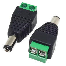 Power plug with terminal block 5.5 x 2.1 mm female