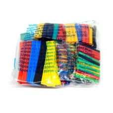 Set of 164 multicolor heat shrink tubes in a package