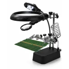 Helping Hand Magnifier with 5 LED Light AC/DC