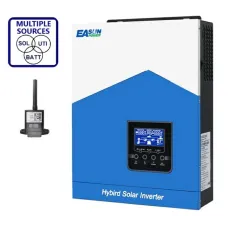 Hybrid Solar Inverter EASUN 2.2kW 12V ISolar-SMH-II-2.2KW (2200VA/1800W, Max CH 80A, AC 60) 