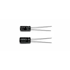Electrolytic capacitor 0.47 μF 50 V, radial lead 10 pcs