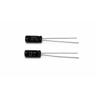 Electrolytic capacitor 10 uF 25 V, radial leaded 10 pcs
