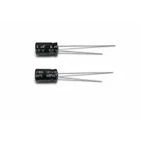 Electrolytic Capacitor 1uF 50V, Radial Leads 10 pcs