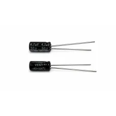 Electrolytic capacitor 4.7 uF 50V, radial leaded 10 pcs