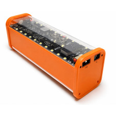 Корпус повербанка для акумуляторів 21700 на 8 елементів LED PD 100W DC 5-24 помаранчевий