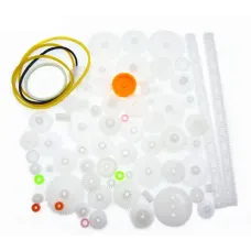 75pcs Gear Pulley Belt Set for DIY Robots and Toys