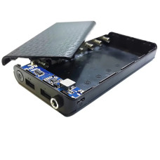 Powerbox for router "PowerBox-7 DC7S" housing for power bank with 7 cells 18650, DC 9V/12V, 2USB, 5V/2A, Type-C