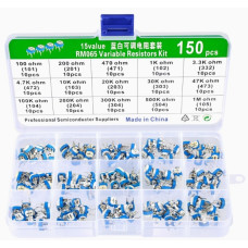 Set of trimmer resistors RM065 / RM063 (blue body, white cap)
