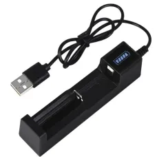 USB Li-Ion Battery Charger 1-Slot 18650 3.7V